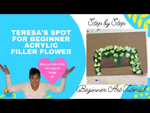 How to paint Filler Flowers: Easy Step by Step Beginner Flower Acrylic Painting Tutorial [Video]
