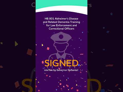 HB 801 Alzheimer’s Training for Law Enforcement Signed by #Florida Governor  [Video]