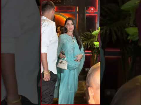 Nora Fatehi spotted at Takumi Restaurant in Santacruz, turning heads in a stunning blue suit. [Video]