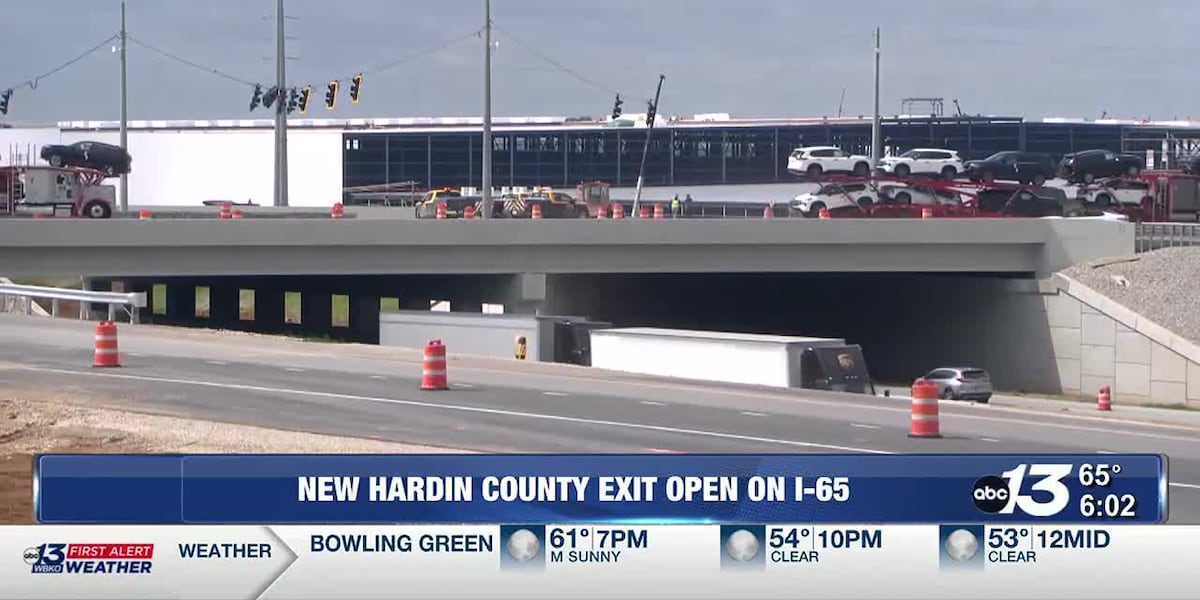 New Hardin County exit opens on I-65 near BlueOvalSK plant [Video]