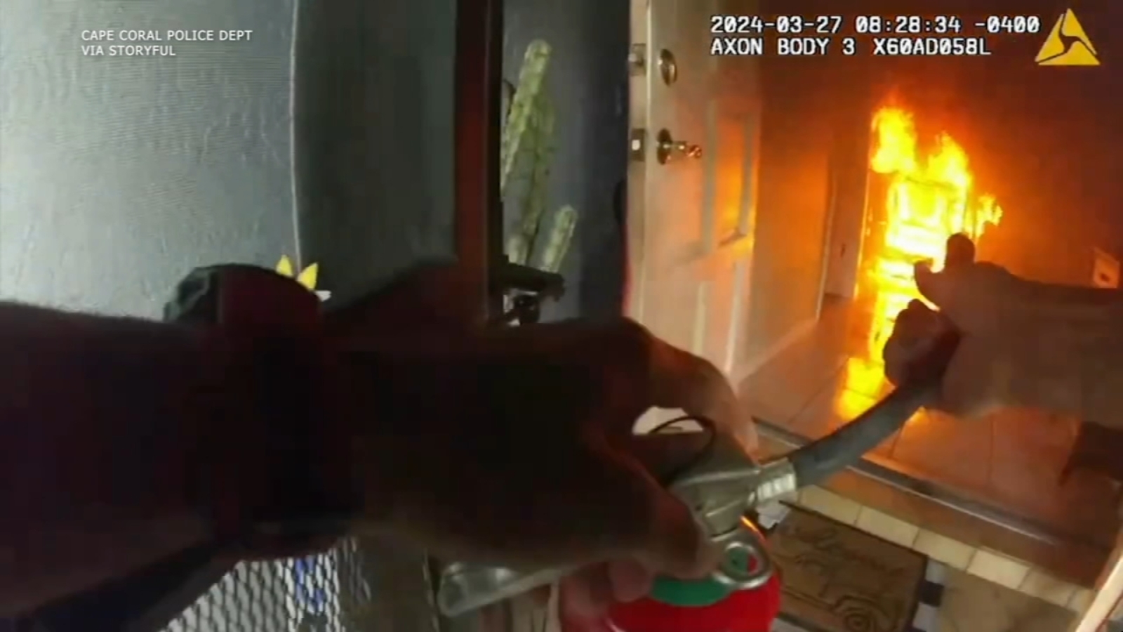 Fire in Cape Coral today: Police rescue amputee from burning home in Cape Coral, Florida, bodycam video shows