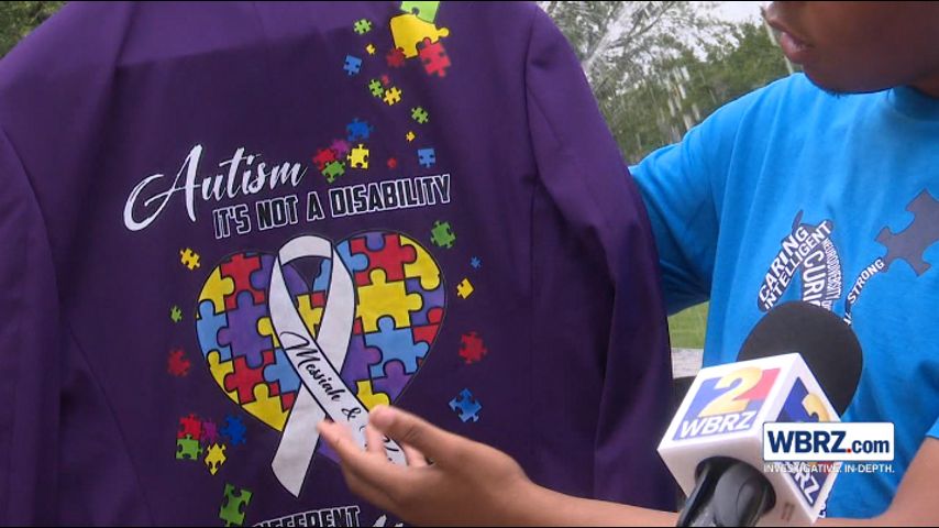 Assumption High senior touches hearts with custom autism acceptance prom suit [Video]