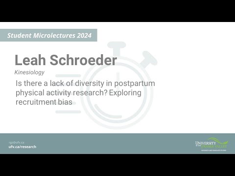 Leah Schroeder: Is there a lack of diversity in postpartum physical activity research?… [Video]