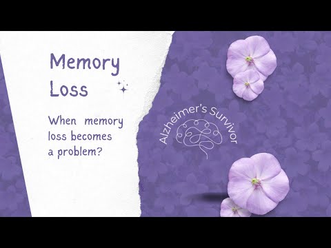 AS Memory Loss; When is it a problem 30 sec YouTube Video