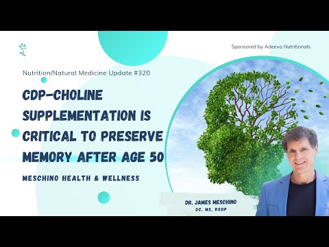 CDP-Choline Supplementation is Critical to Preserve Memory After Age 50 # 320 [Video]