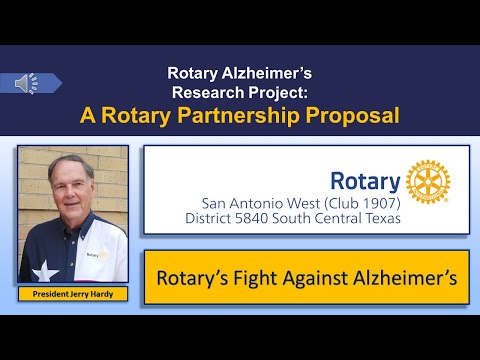 Rotary Alzheimer’s Research Project Partnering Presentation (Rev 3.4 12 May 2024) [Video]