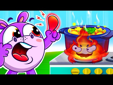 Be Careful! It’s Too Hot Song🥵 Daily Safety Song⛑️ Home Safety Rules | DooDoo & Friends – Kids Songs [Video]
