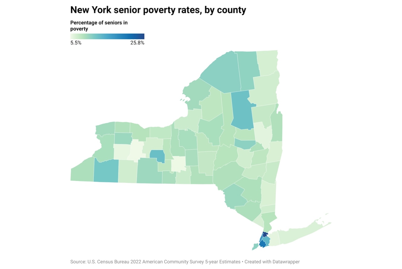Which New York counties have the most seniors living in poverty? [Video]