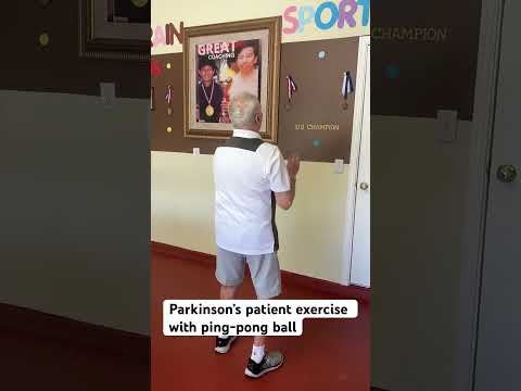 Parkinson’s patient exercise with ping-pong balls#dementia [Video]