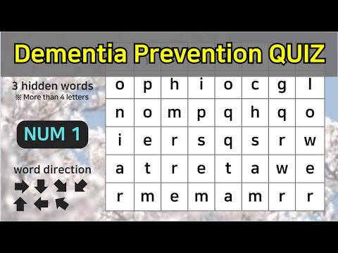 Dementia Prevention Quiz 1 – Finding hidden words, Brain Exercise Word Quiz, Dementia Test Words [Video]