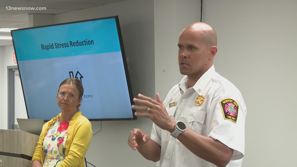 Stress management class for first responders held in Newport News [Video]