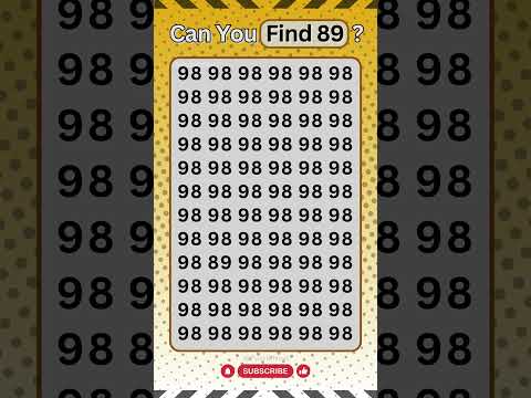 Ultimate Puzzle Test: Find ’89’ Among ’98’ [Video]
