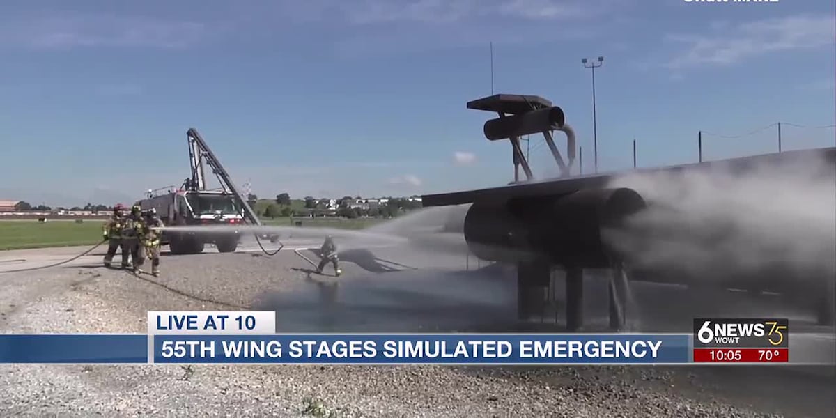 Offutt AFB conducts emergency training exercise [Video]