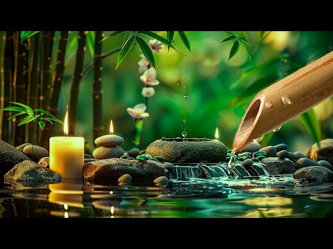 Relaxing Piano Music Bamboo Water Fountain, Sleep Music,Relaxing Music,Meditation Music, Water Sound [Video]