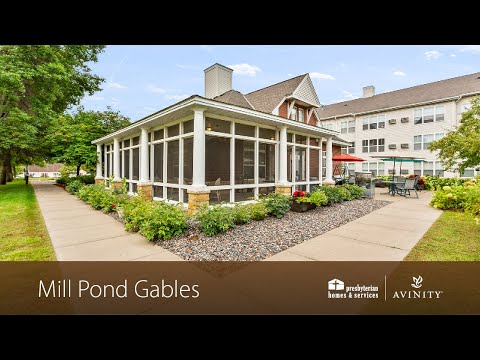 Flyover footage of Mill Pond Gables, independent living in Champlin, MN [Video]