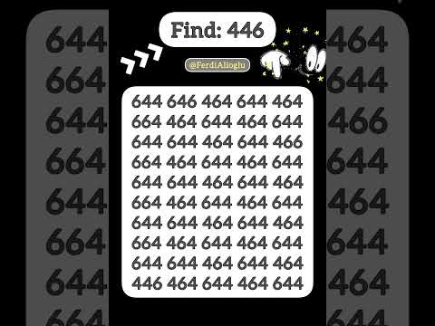 Find 446 in 5 seconds, improve your iq. [Video]