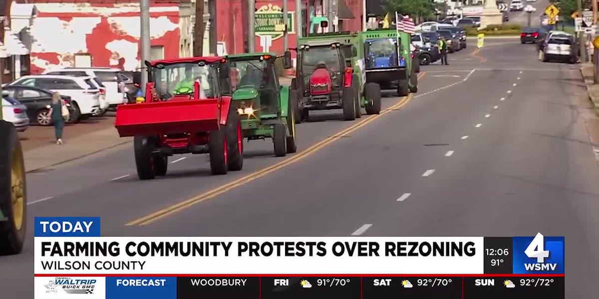 Farming community protests over rezoning, proposed development [Video]