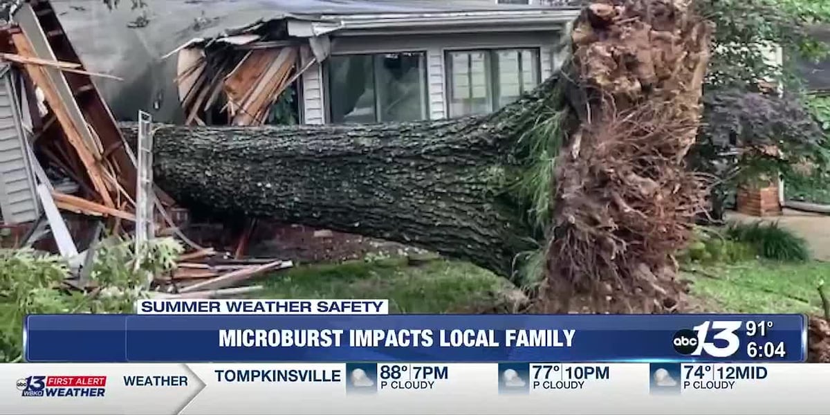 Summer Weather Safety: Microburst impacts Franklin family [Video]