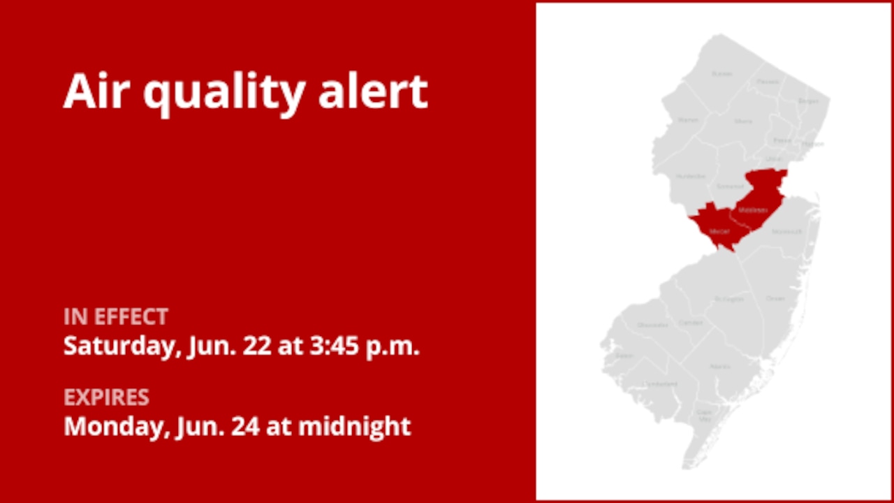 Air quality alert in effect for Middlesex and Mercer counties until early Monday [Video]
