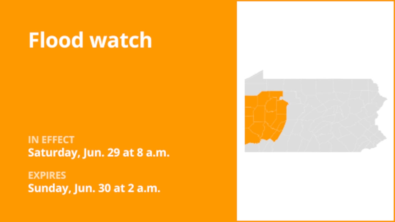 Flood watch affecting part of Pennsylvania Saturday and Sunday [Video]